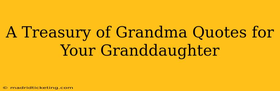 A Treasury of Grandma Quotes for Your Granddaughter