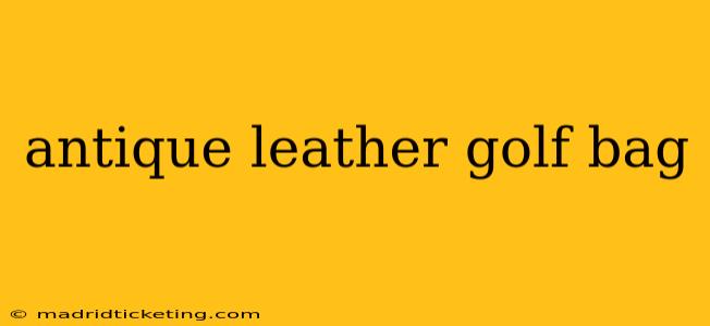antique leather golf bag