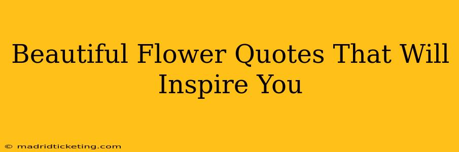 Beautiful Flower Quotes That Will Inspire You