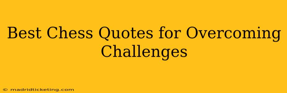 Best Chess Quotes for Overcoming Challenges
