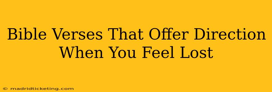 Bible Verses That Offer Direction When You Feel Lost