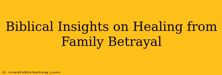 Biblical Insights on Healing from Family Betrayal