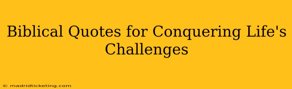 Biblical Quotes for Conquering Life's Challenges