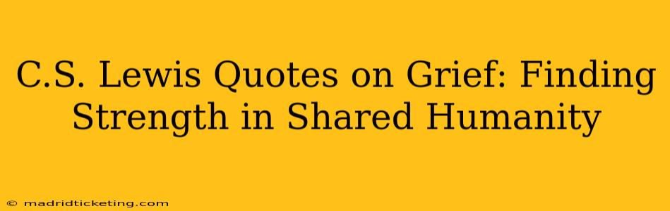 C.S. Lewis Quotes on Grief: Finding Strength in Shared Humanity