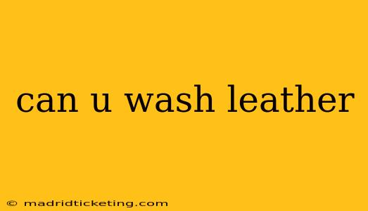 can u wash leather