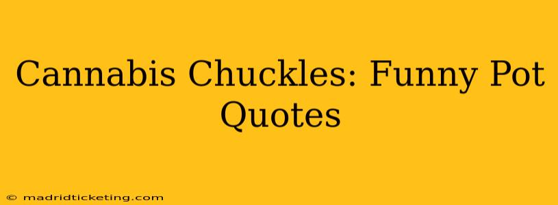 Cannabis Chuckles: Funny Pot Quotes