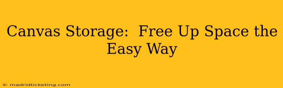 Canvas Storage:  Free Up Space the Easy Way