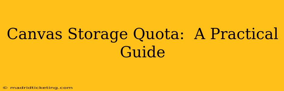 Canvas Storage Quota:  A Practical Guide