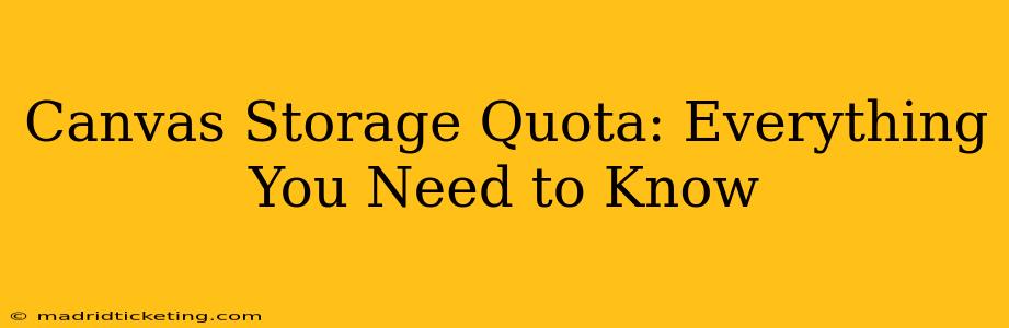 Canvas Storage Quota: Everything You Need to Know