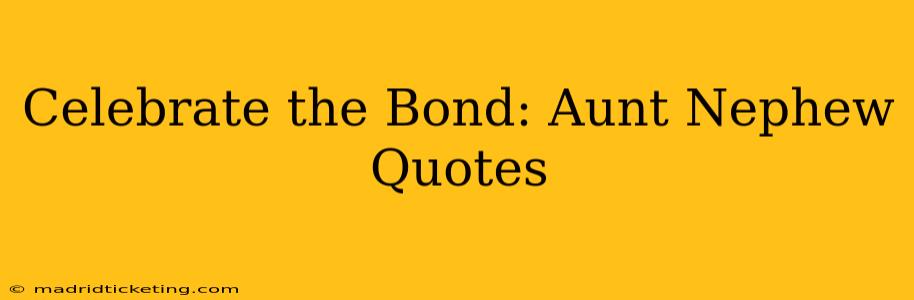 Celebrate the Bond: Aunt Nephew Quotes