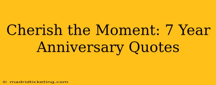 Cherish the Moment: 7 Year Anniversary Quotes