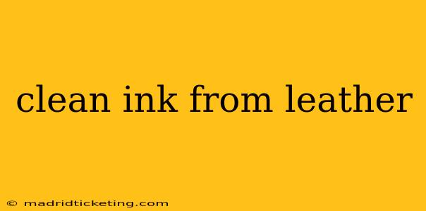 clean ink from leather