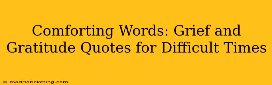 Comforting Words: Grief and Gratitude Quotes for Difficult Times