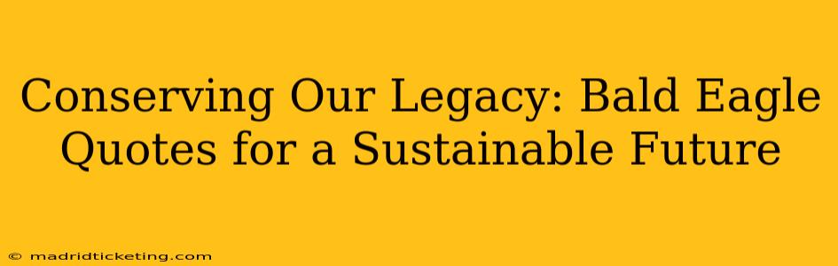 Conserving Our Legacy: Bald Eagle Quotes for a Sustainable Future