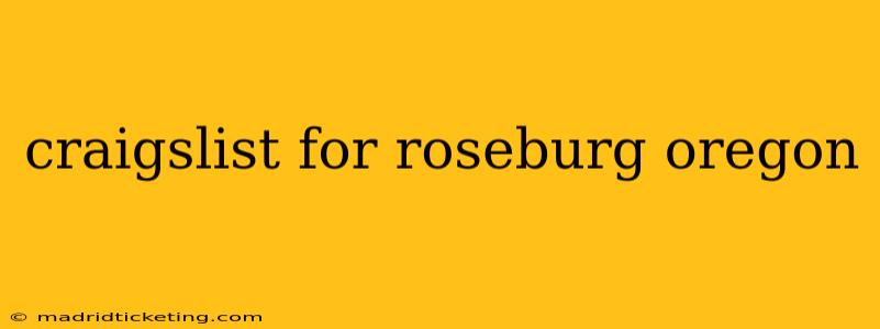 craigslist for roseburg oregon
