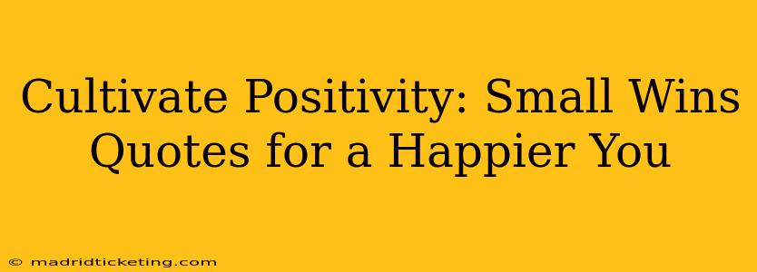 Cultivate Positivity: Small Wins Quotes for a Happier You