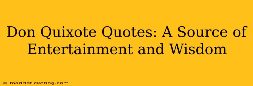 Don Quixote Quotes: A Source of Entertainment and Wisdom