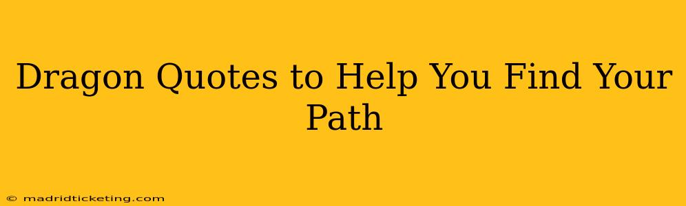 Dragon Quotes to Help You Find Your Path