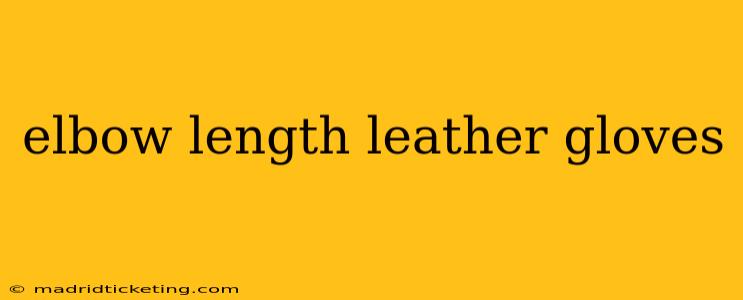 elbow length leather gloves