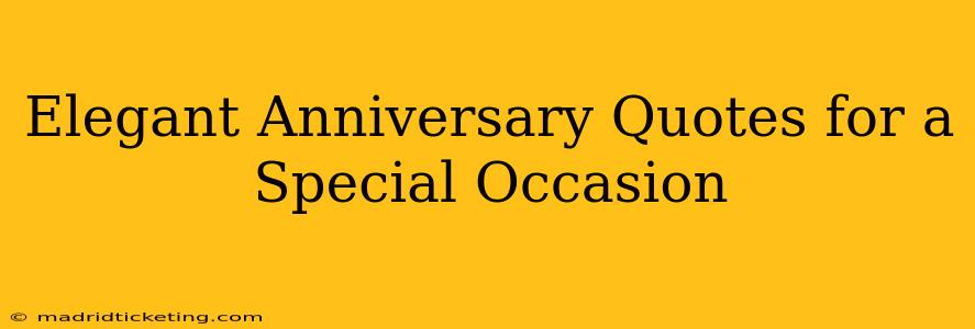 Elegant Anniversary Quotes for a Special Occasion