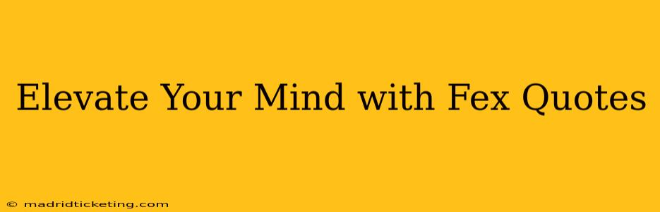 Elevate Your Mind with Fex Quotes