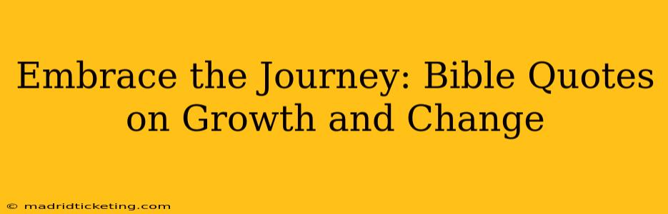 Embrace the Journey: Bible Quotes on Growth and Change