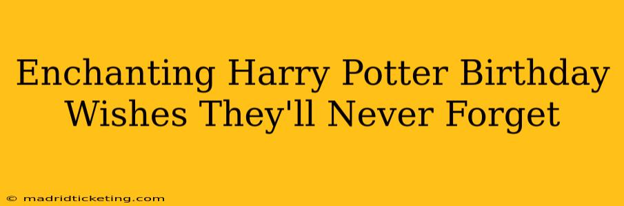 Enchanting Harry Potter Birthday Wishes They'll Never Forget