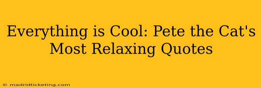 Everything is Cool: Pete the Cat's Most Relaxing Quotes