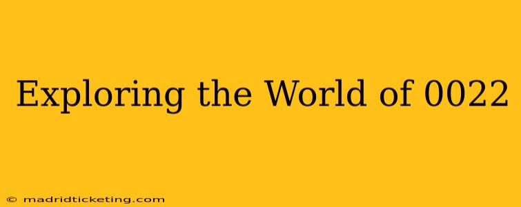 Exploring the World of 0022