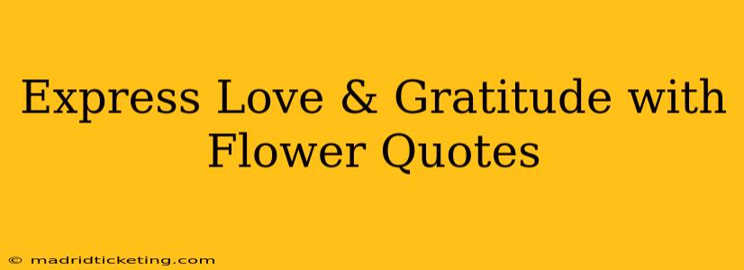 Express Love & Gratitude with Flower Quotes