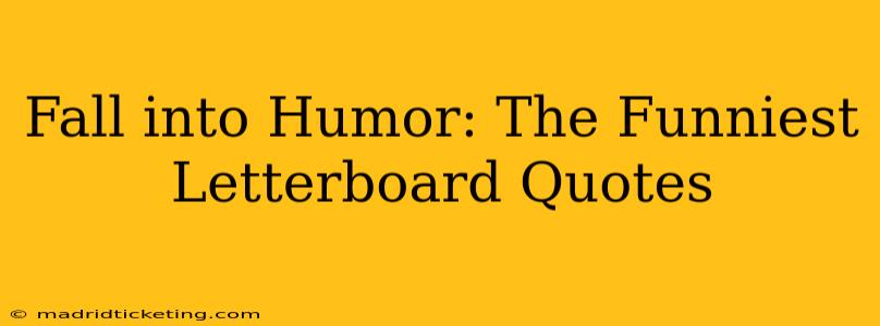 Fall into Humor: The Funniest Letterboard Quotes