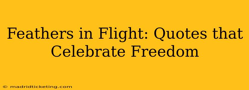 Feathers in Flight: Quotes that Celebrate Freedom