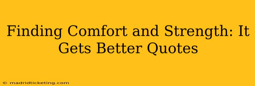 Finding Comfort and Strength: It Gets Better Quotes