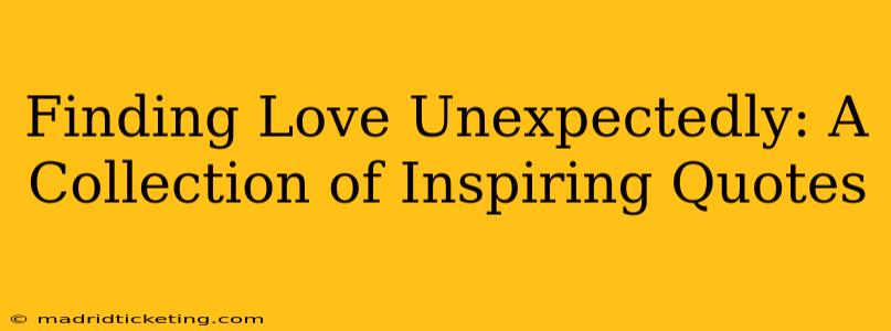 Finding Love Unexpectedly: A Collection of Inspiring Quotes