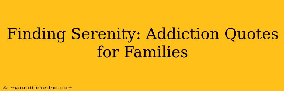 Finding Serenity: Addiction Quotes for Families
