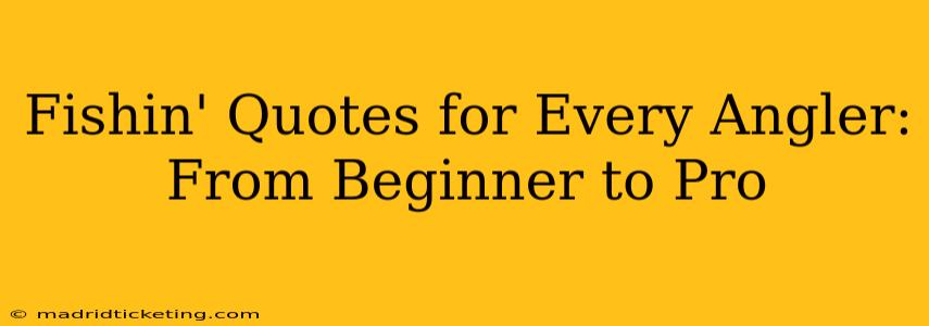 Fishin' Quotes for Every Angler: From Beginner to Pro