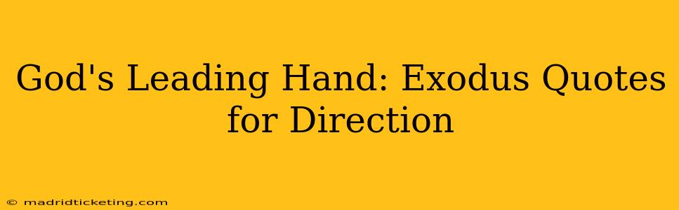 God's Leading Hand: Exodus Quotes for Direction