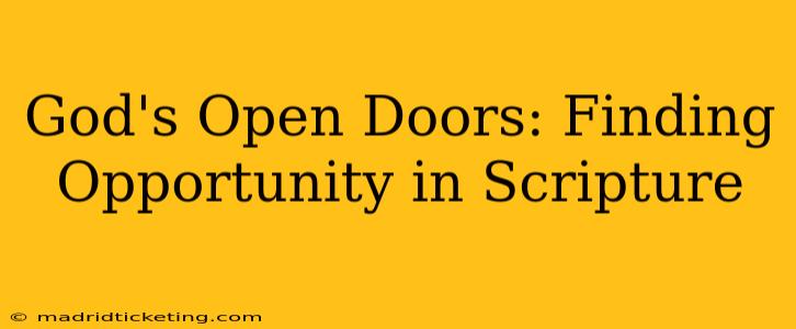 God's Open Doors: Finding Opportunity in Scripture