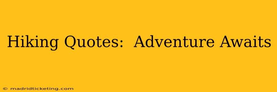 Hiking Quotes:  Adventure Awaits