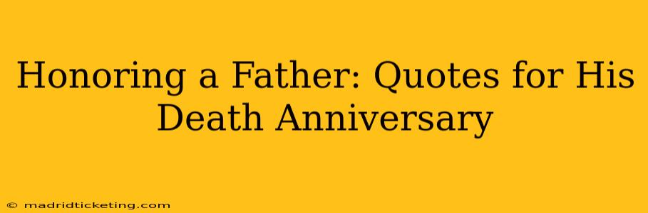 Honoring a Father: Quotes for His Death Anniversary