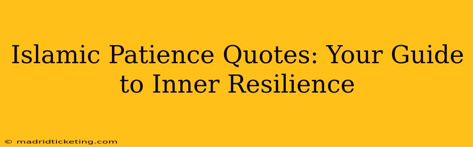 Islamic Patience Quotes: Your Guide to Inner Resilience