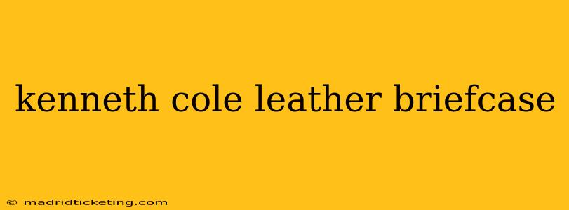 kenneth cole leather briefcase