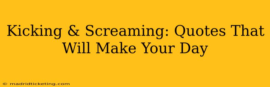 Kicking & Screaming: Quotes That Will Make Your Day