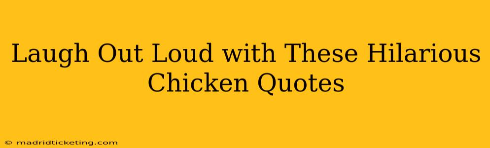 Laugh Out Loud with These Hilarious Chicken Quotes