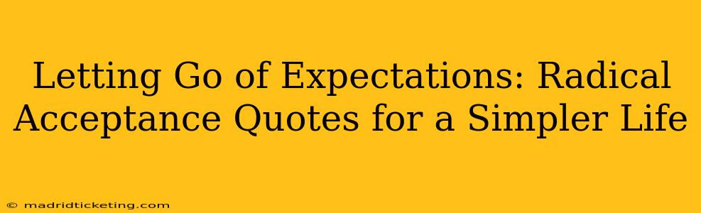 Letting Go of Expectations: Radical Acceptance Quotes for a Simpler Life
