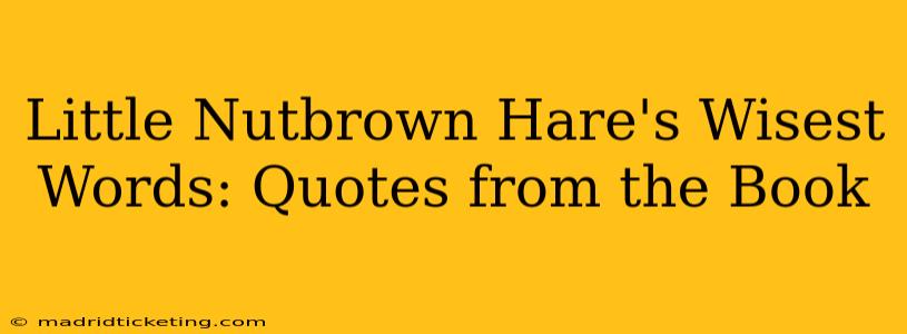 Little Nutbrown Hare's Wisest Words: Quotes from the Book