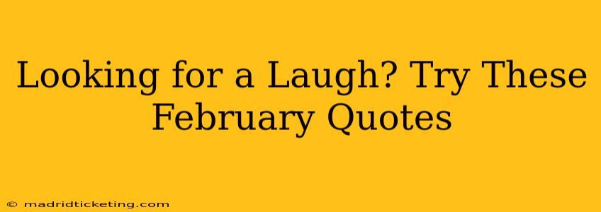 Looking for a Laugh? Try These February Quotes