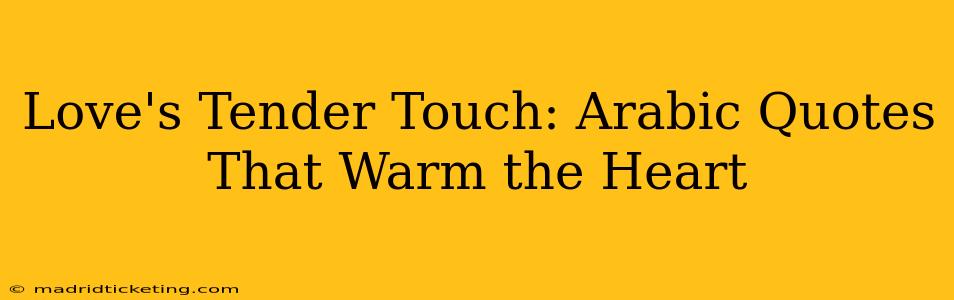 Love's Tender Touch: Arabic Quotes That Warm the Heart