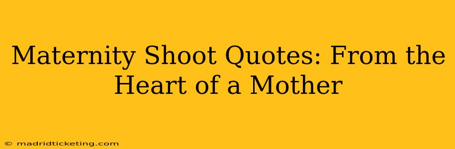 Maternity Shoot Quotes: From the Heart of a Mother