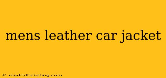 mens leather car jacket